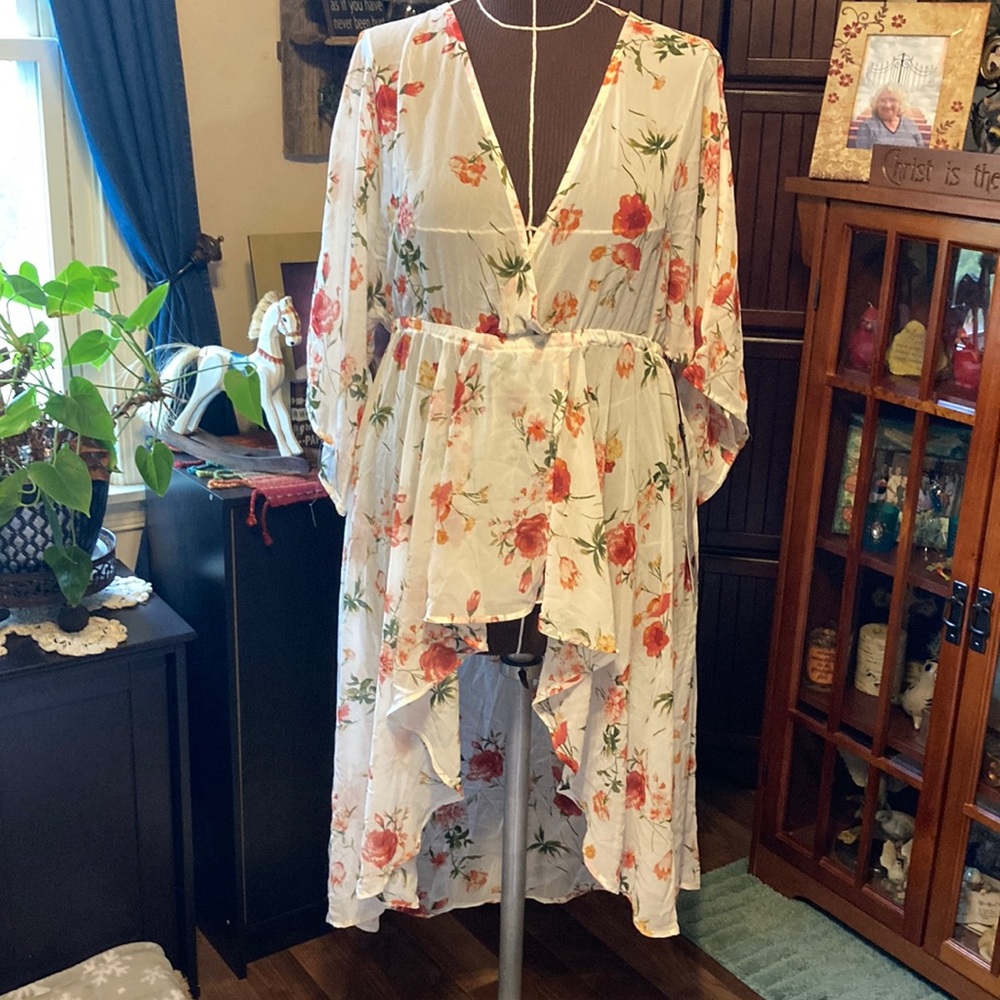 L.I.F.E. Is for eternity Sheer  high low dress NWT size L